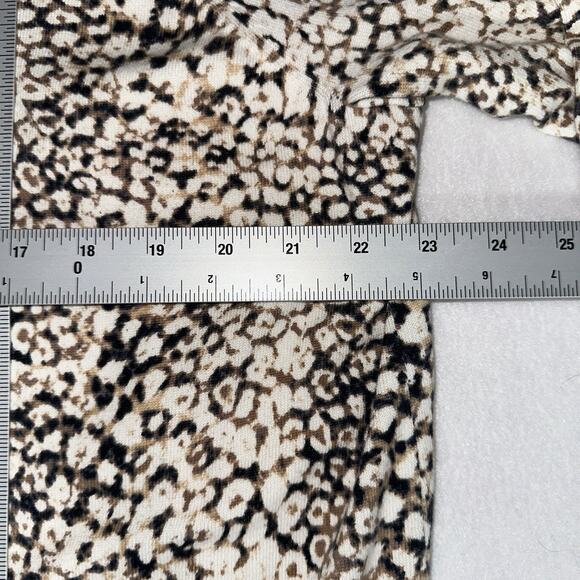 Lands’ End Women’s Supima Cotton Leopard Print Cardigan Sweater 2X 20W-22W - Picture 8 of 13